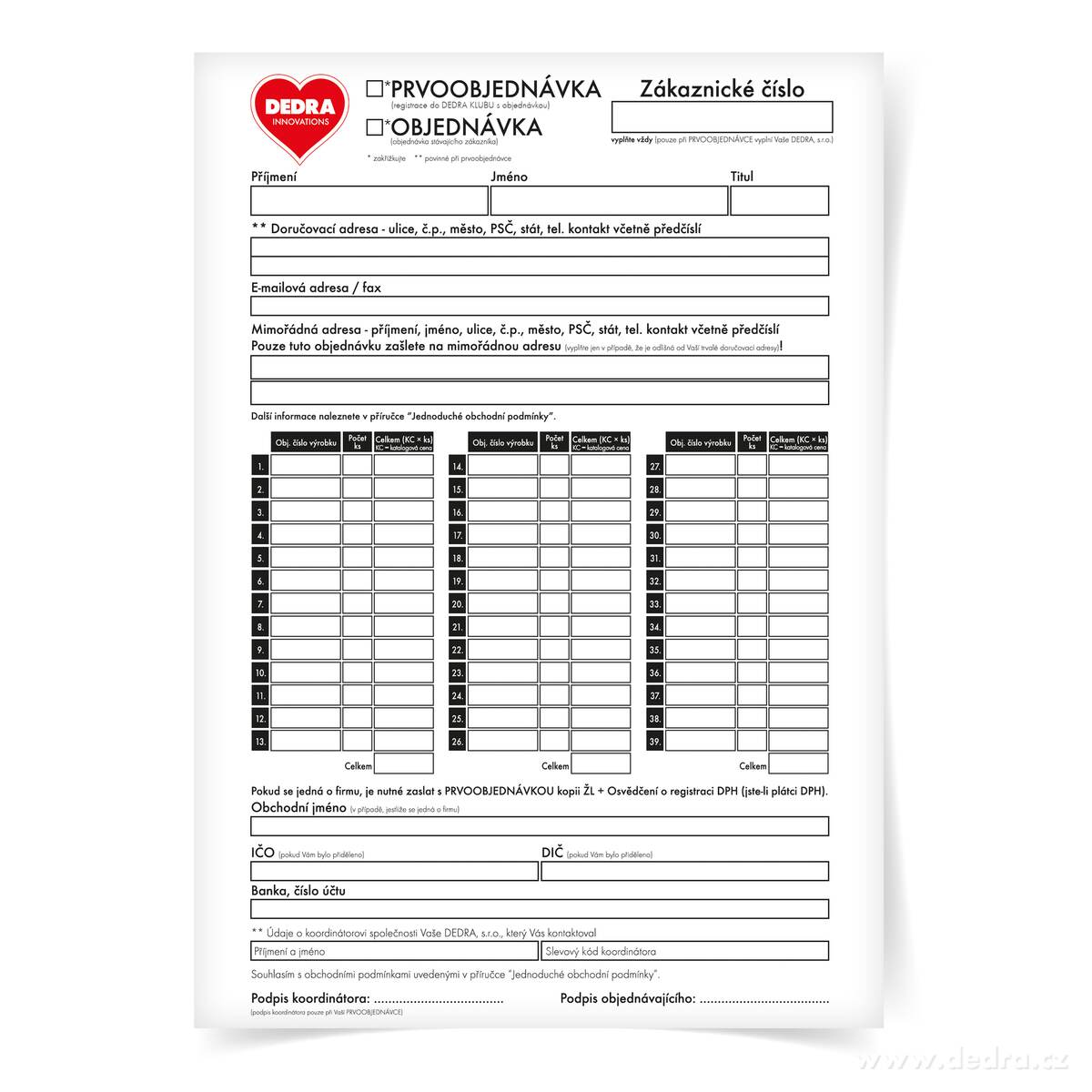 10 ks, objednávkový formulář | Produkty za bonusové body | Grand Móda