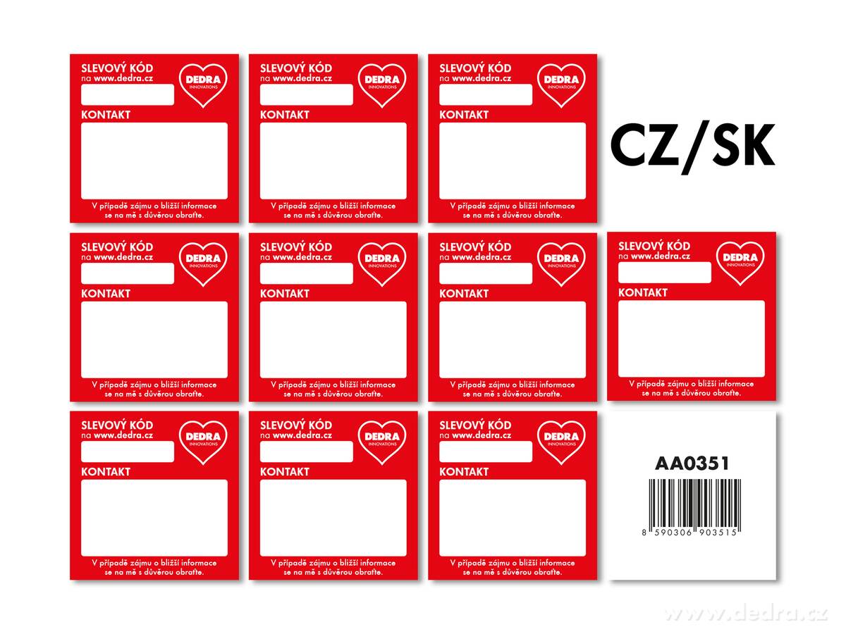 ČR/SK 10 ks samolepky PRODEJCE na katalog, 6x6 cm | Pomůcky prodejce ÔŁĄ´ŞĆ | Grand Móda