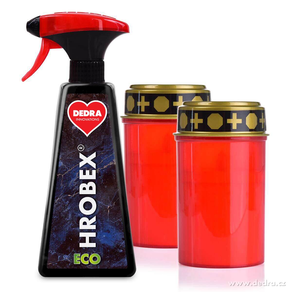 SADA HROBEX | ─îisti─Ź n├íhrobk┼» a pietn├şch m├şst (mramor, ┼żula) + 2├Ś LED pietn├ş sv├şce - hlavn├ş obr├ízek | K├ímen a hroby | Grand M├│da