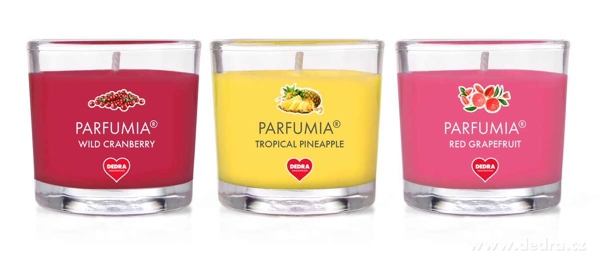 DELICATES, sada 3 votivních svíček B, PARFUMIA®, 3×55 ml – náhled 2 | Grand Móda