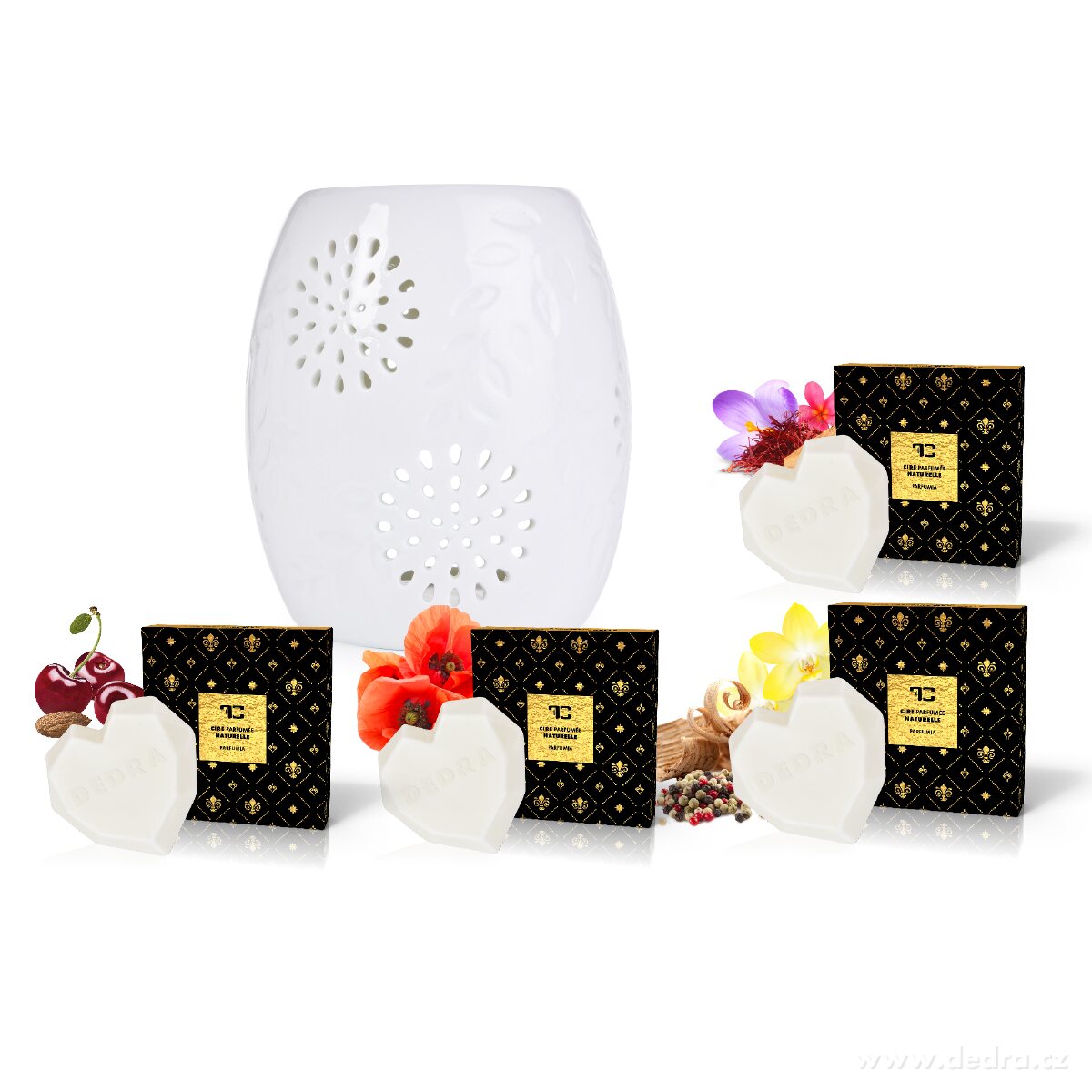 AROMALAMPA ZDARMA | sada 4 s├│jov├Żch vosk┼» | PARFUMIA┬« GOLD - hlavn├ş obr├ízek | Aromalampy | Grand M├│da