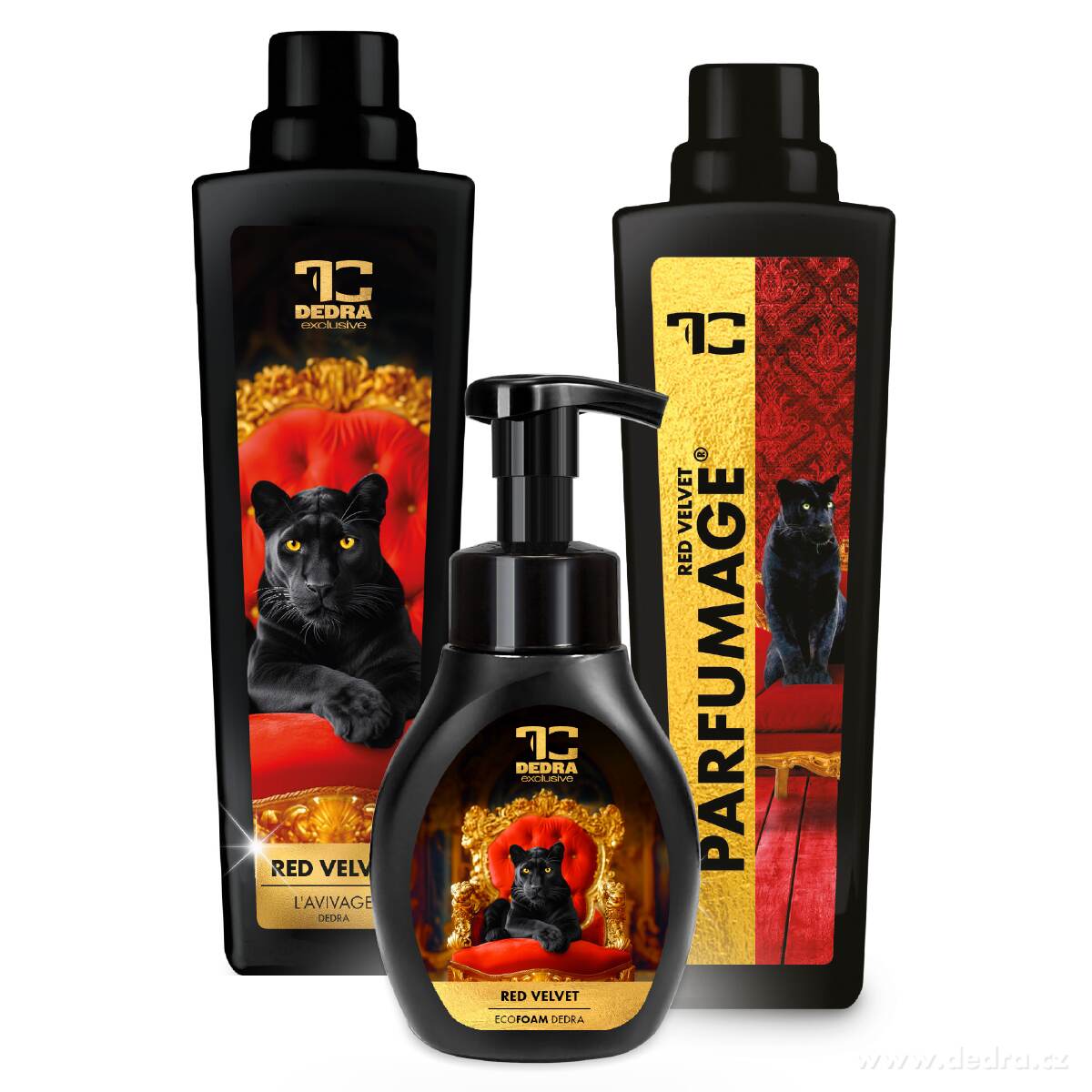 2+1 ZDARMA, RED VELVET, aviváž + parfém na praní + pěnové mýdlo na ruce
