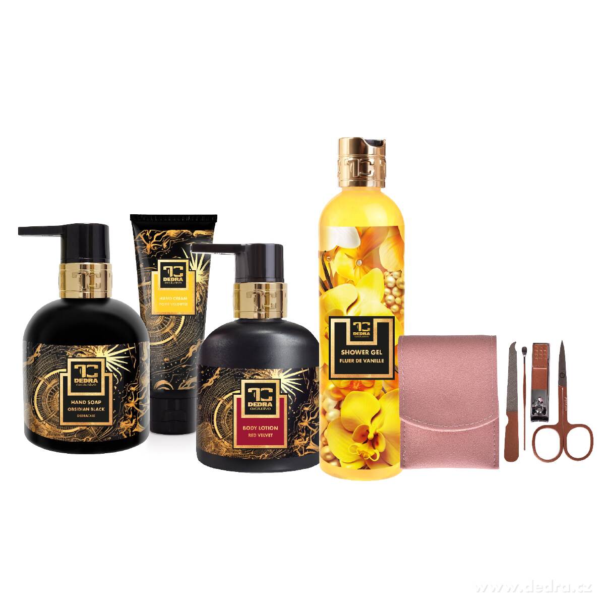 Dárková sada BALÍČEK PLNÝ RADOSTI, 3+2 ZDARMA | VŻhodné sady drogerie ­čĺŁ | Grand Móda