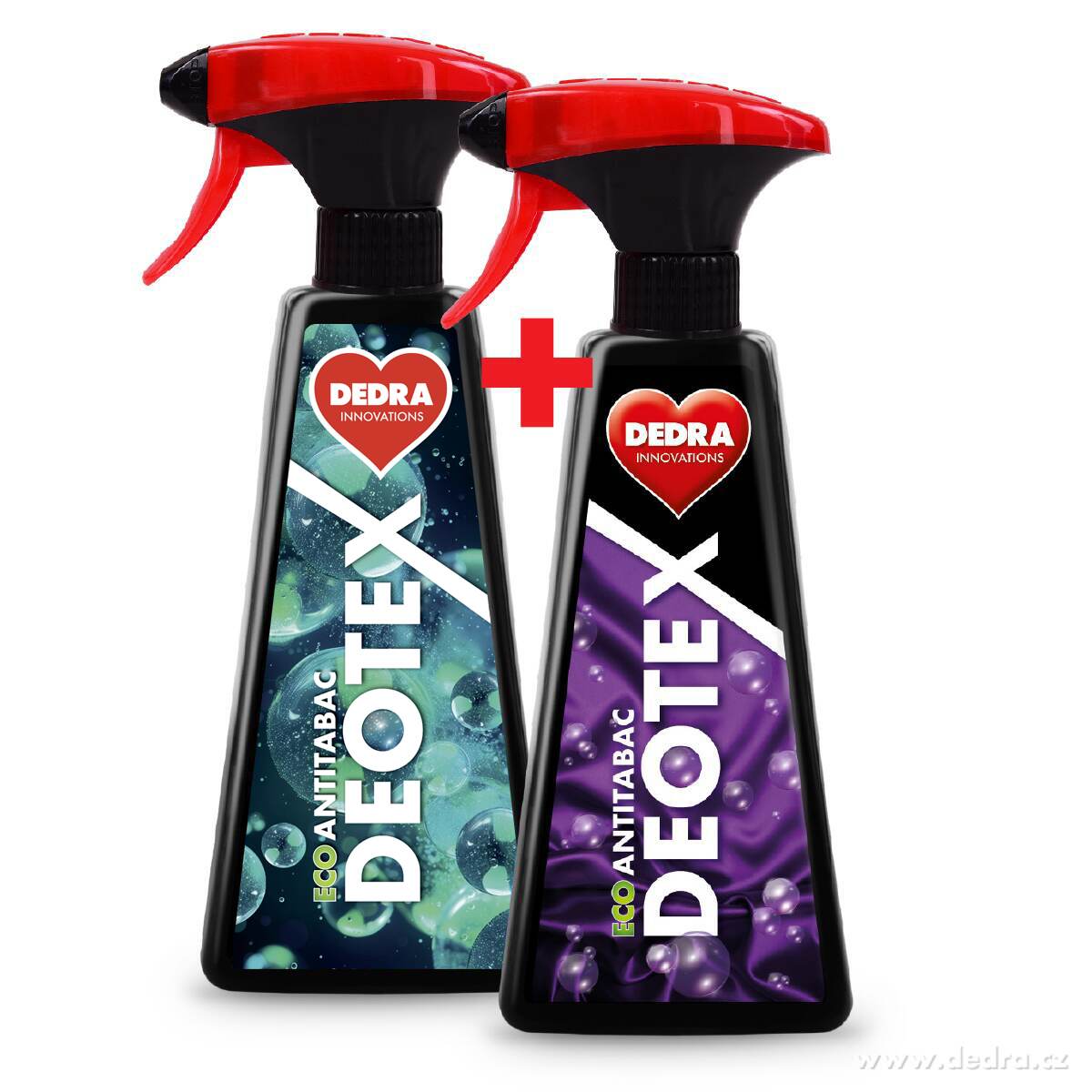 2× DEOTEX ANTITABAC, Pohlcovač pachů na textil & interiéry, vůně ZAZEN + RELAXATION, 2× 500 ml