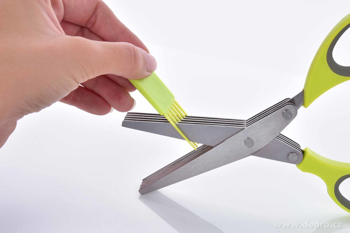 BYLINKÁTOR, nůžky na bylinky s 5 břity + čistítko a kryt – náhled 5 | Grand Móda