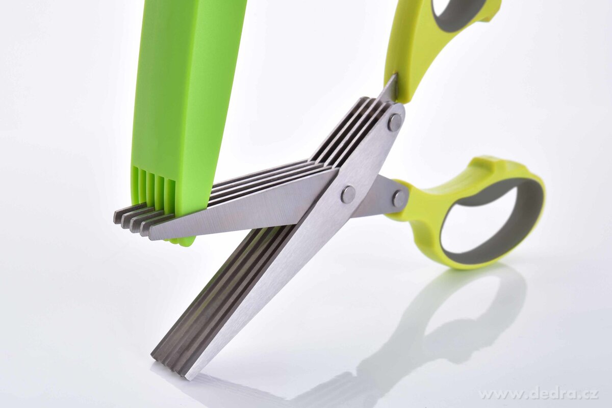 BYLINKÁTOR, nůžky na bylinky s 5 břity + čistítko a kryt – náhled 6 | Grand Móda