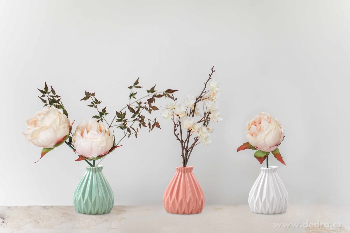 14 cm dekorativní váza, keramická reliéfní – náhled 3 | Grand Móda