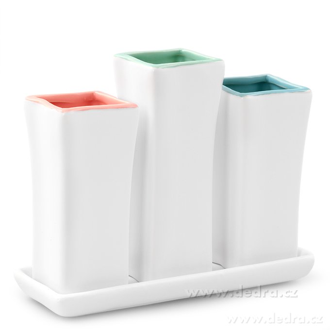 3 ks keramická váza, na keram. podstavci | Jaro ­čîĚ | Grand Móda