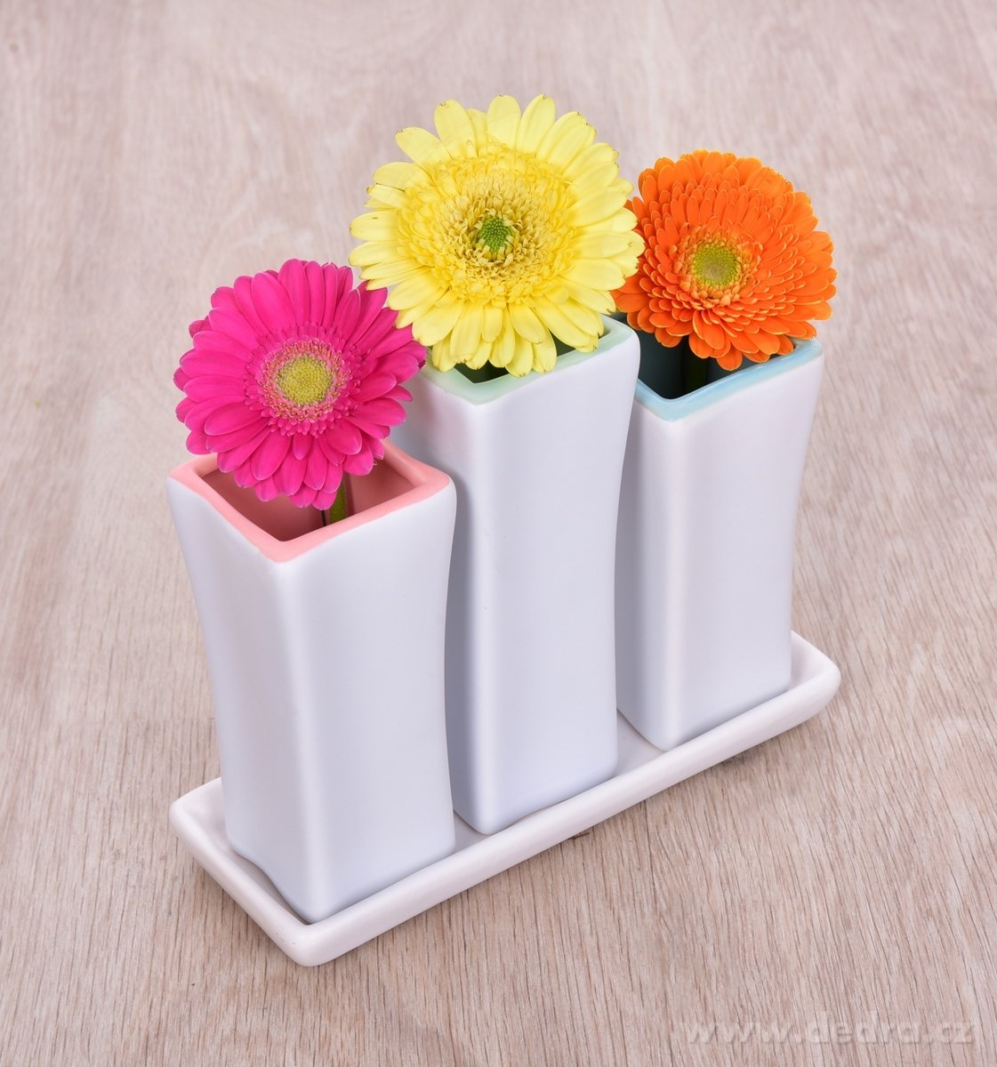 3 ks keramická váza, na keram. podstavci – náhled 3 | Grand Móda