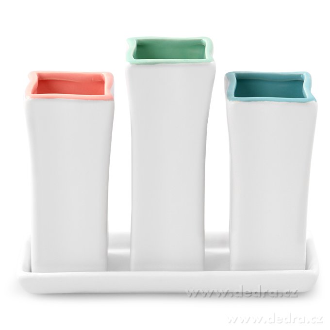 3 ks keramická váza, na keram. podstavci – náhled 5 | Grand Móda