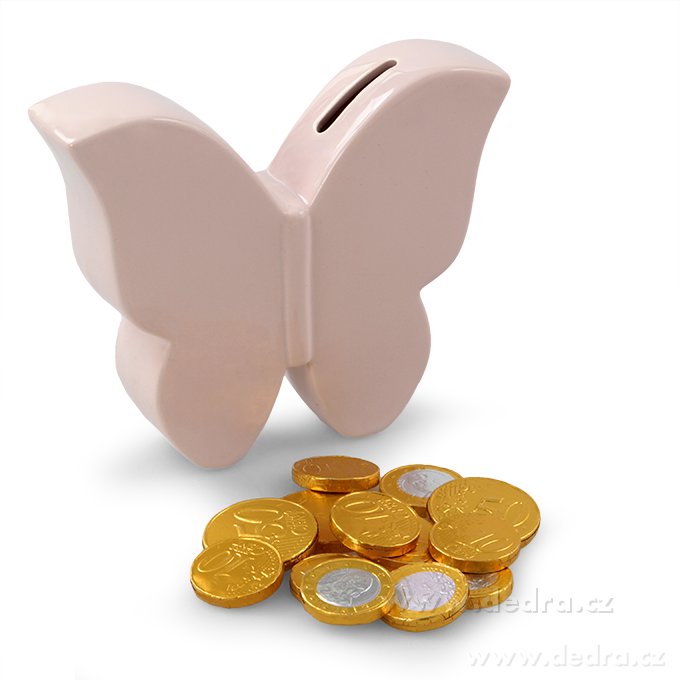BUTTERFLY kasička, keramic.pokladnička – náhled 2 | Grand Móda