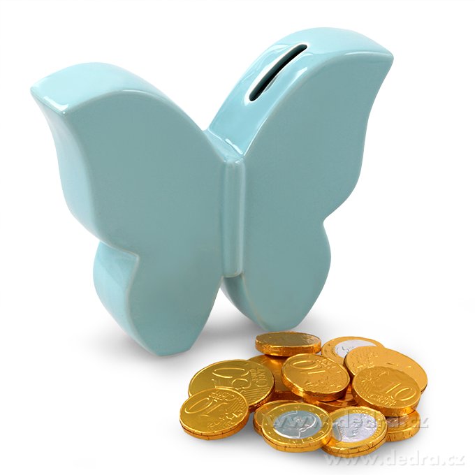 BUTTERFLY kasička, keramic.pokladnička – náhled 2 | Grand Móda