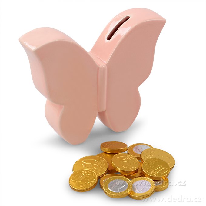 BUTTERFLY kasička, keramic.pokladnička – náhled 2 | Grand Móda