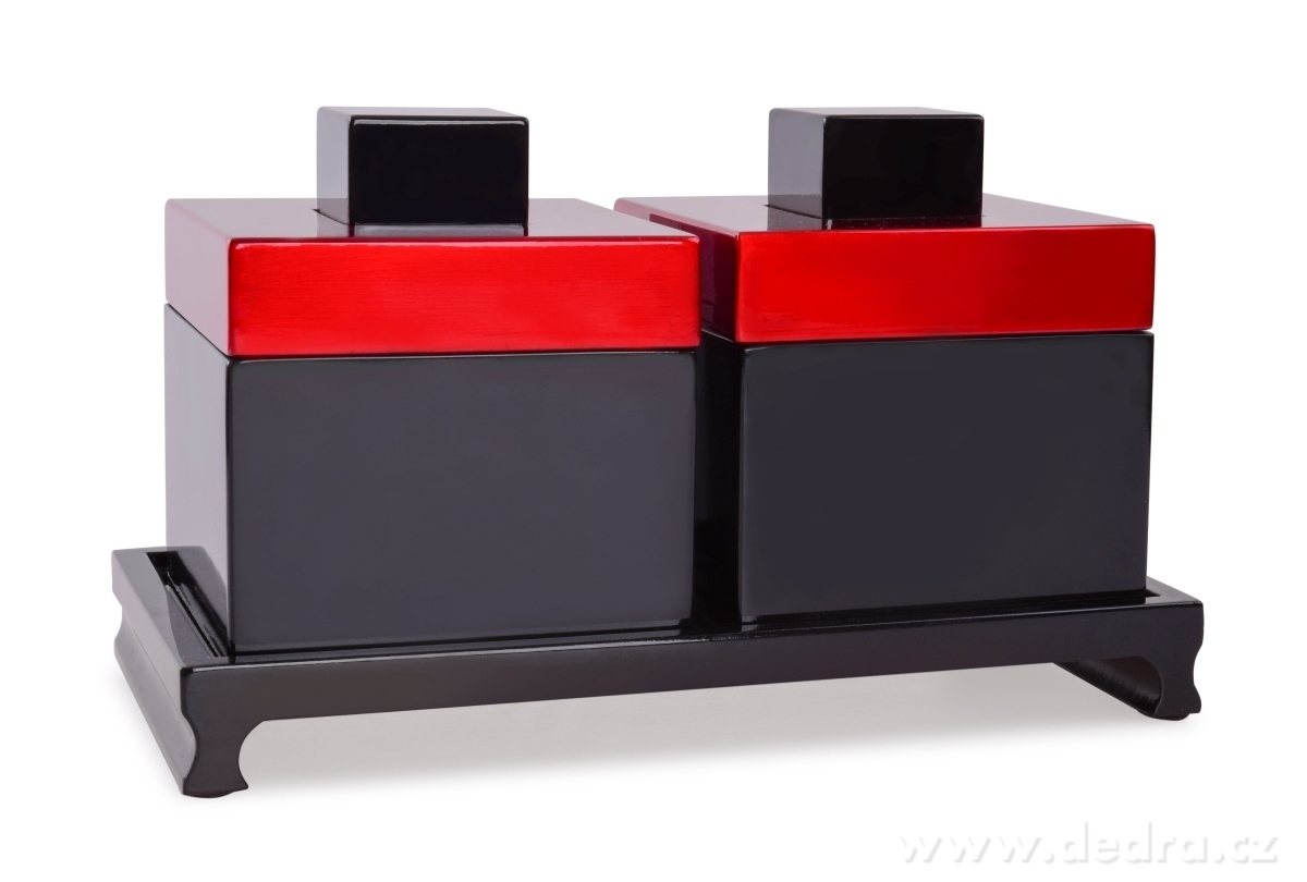 Set 2 ks šperkovnice, kazety na dekorativním podstavci