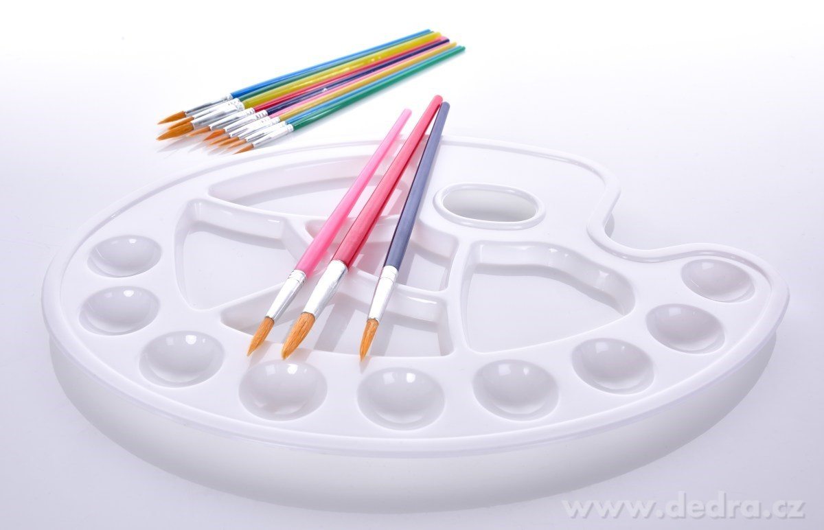 ART, 12 ks sada KULATÝCH štětců na malování, různé velikosti, pro vodové, temperové i akrylové barvy – náhled 2 | Grand Móda