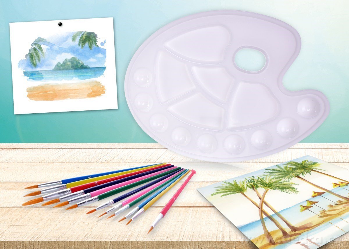 ART, 12 ks sada KULATÝCH štětců na malování, různé velikosti, pro vodové, temperové i akrylové barvy – náhled 3 | Grand Móda