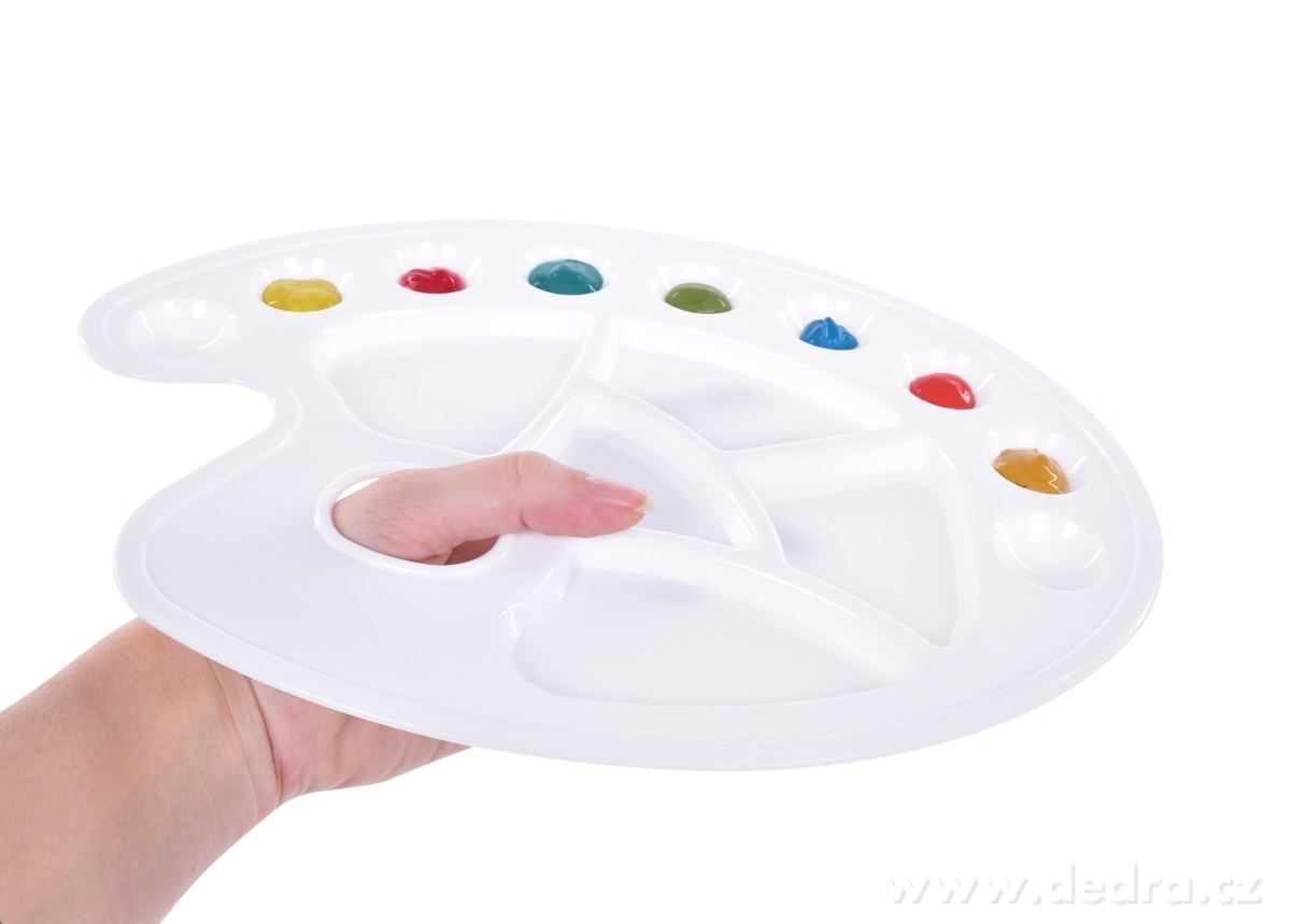 ART, Velká malířská paleta na malování, s otvorem pro prst, až na 14 barev | Školní potřeby ÔťĆ´ŞĆ | Grand Móda