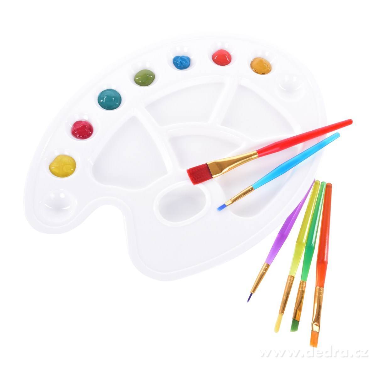 ART, Velká malířská paleta na malování, s otvorem pro prst, až na 14 barev – náhled 3 | Grand Móda