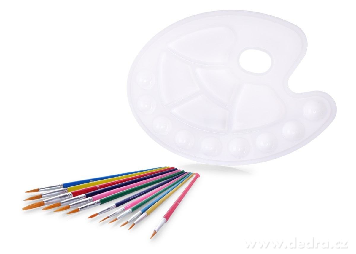 ART, Velká malířská paleta na malování, s otvorem pro prst, až na 14 barev – náhled 4 | Grand Móda