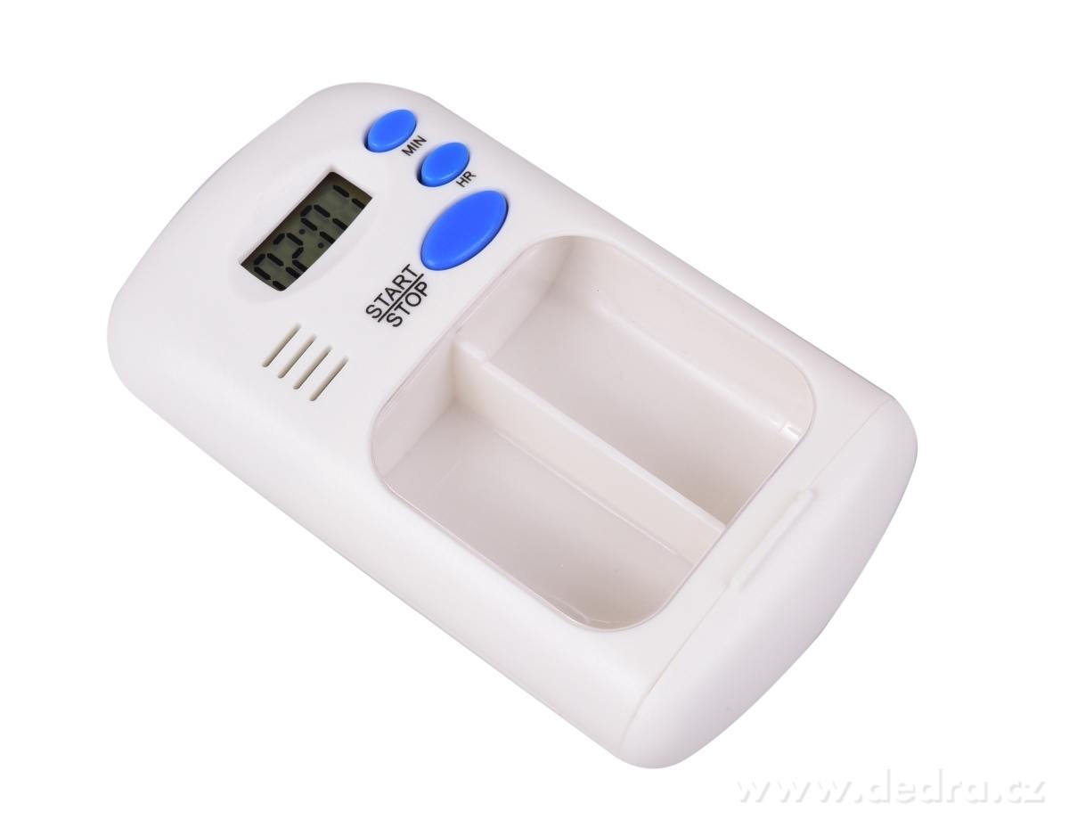 LÉKOVNÍK, Zásobník na léky s alarmem, 5 × 8 cm, Digitální připomínka dávky léků – náhled 2 | Grand Móda