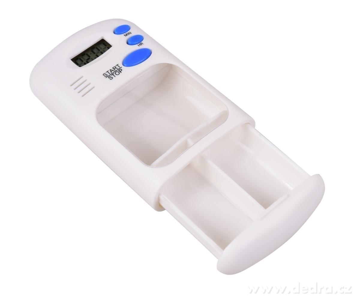 LÉKOVNÍK, Zásobník na léky s alarmem, 5 × 8 cm, Digitální připomínka dávky léků – náhled 4 | Grand Móda