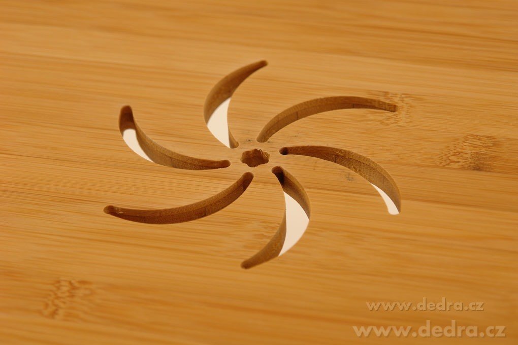 GoEco®, Bambusový stolek pod notebook se sklopnou deskou a větracími otvory, 55 cm – náhled 5 | Grand Móda