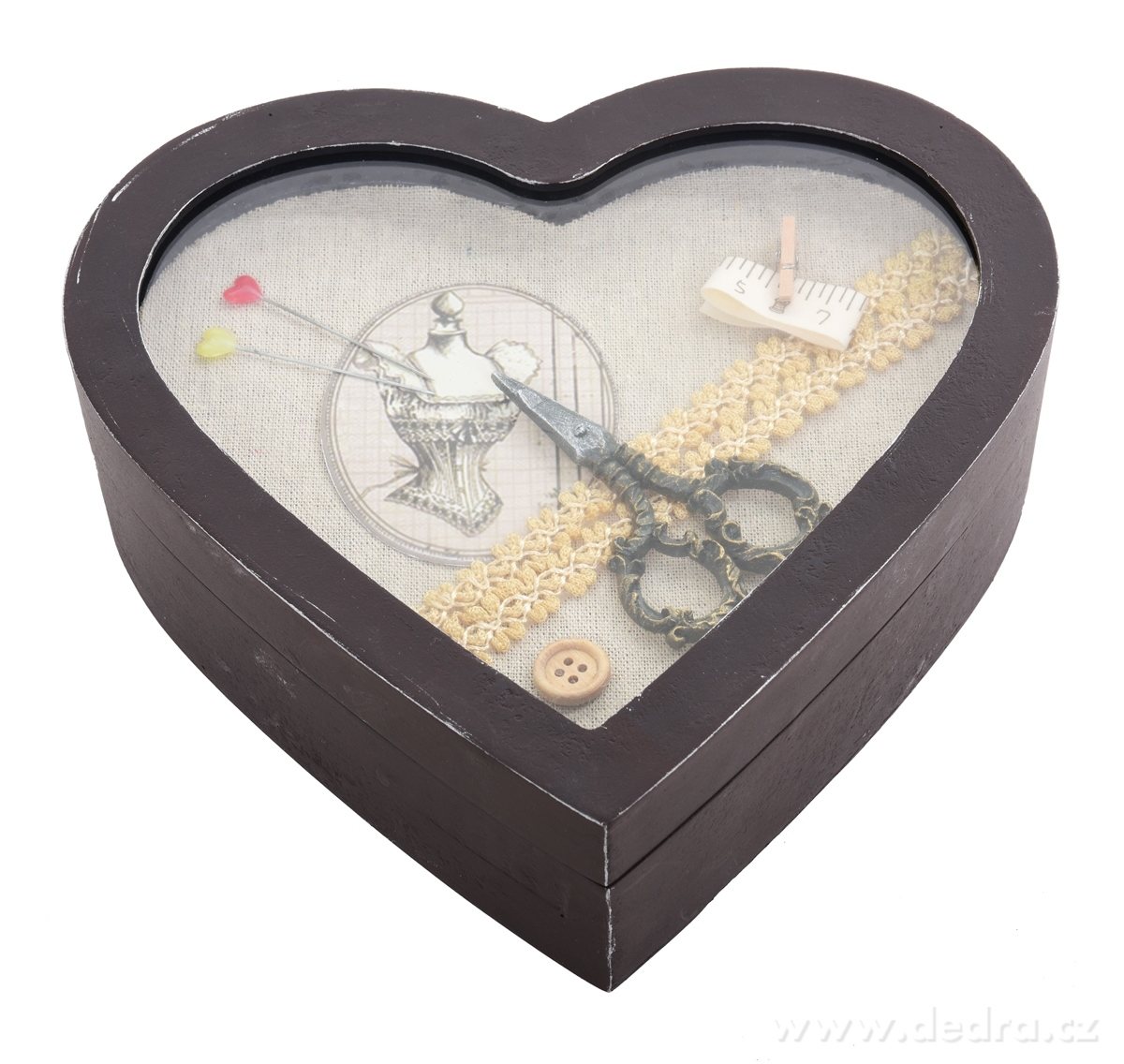 Dřevěná krabice na šicí potřeby | Boxy, ukládání vďcí | Grand Móda