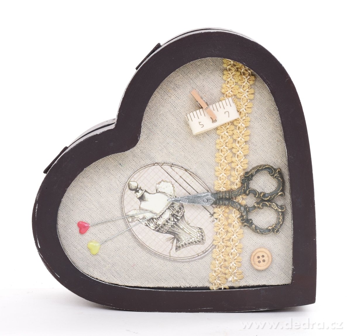 Dřevěná krabice na šicí potřeby – náhled 4 | Grand Móda