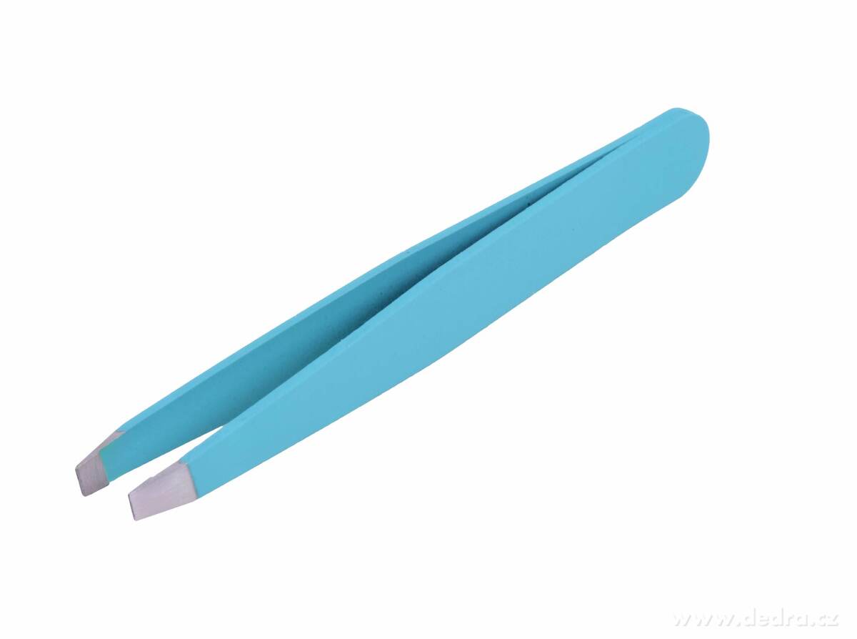 BEAUTY, šikmá pinzeta, nerezová ocel, precizní úprava obočí, modrá | Líčení a make up | Grand Móda