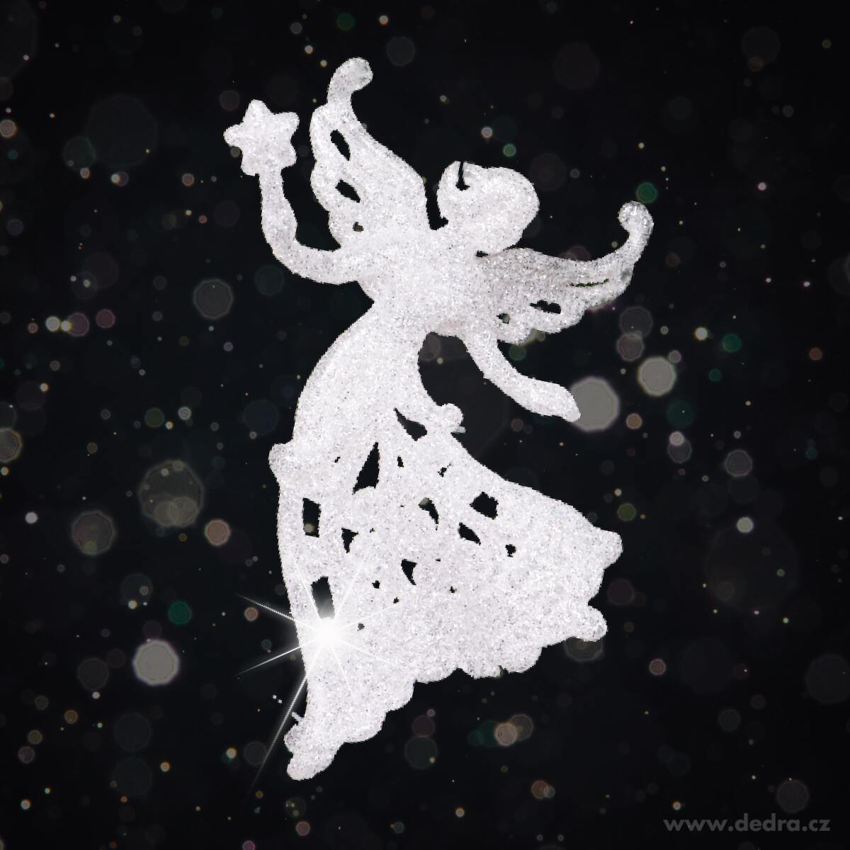 11 cm ledová 3D ozdoba, ANDĚLSKÁ VÍLA | Dekorace | Grand Móda