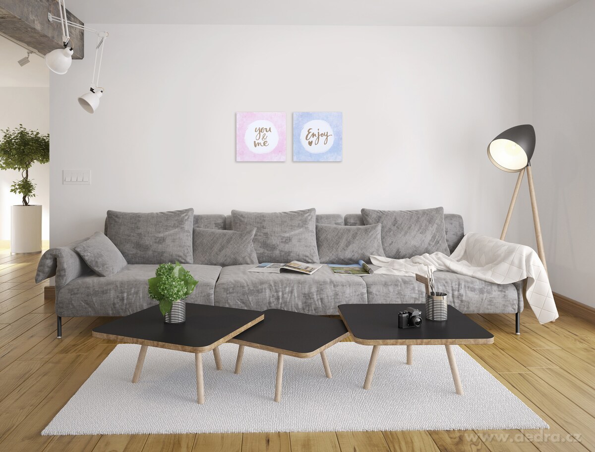 ENJOY TODAY, nástěnný obraz s glitter efektem, 28 x 28 cm – náhled 3 | Grand Móda