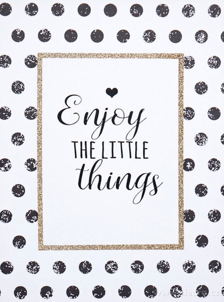 ENJOY THE LITTLE THINGS, nástěnný obraz s glitter efektem, 30 x 40 cm | Nástďnné obrazy | Grand Móda