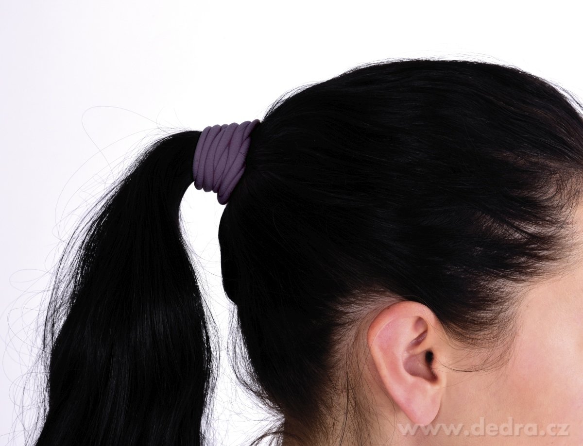 HAIRÉLLE, sada 4 ks elastických čelenek & gumiček do vlasů, šedo-černý mix – náhled 5 | Grand Móda