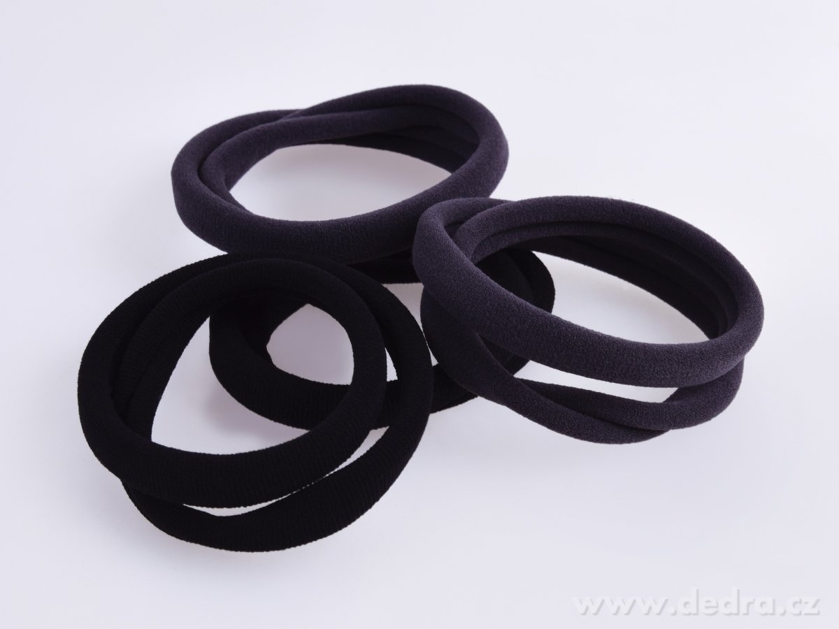 HAIRÉLLE, sada 4 ks elastických čelenek & gumiček do vlasů, šedo-černý mix – náhled 6 | Grand Móda