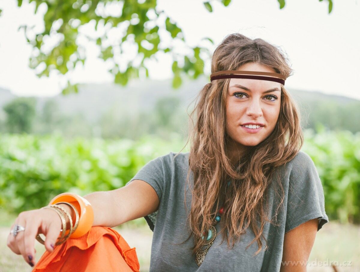 HAIRÉLLE, sada 4 ks elastických čelenek & gumiček do vlasů, hnědý mix – náhled 3 | Grand Móda