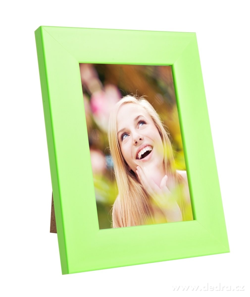 Dřevěný fotorámeček, hráškově zelený – náhled 3 | Grand Móda