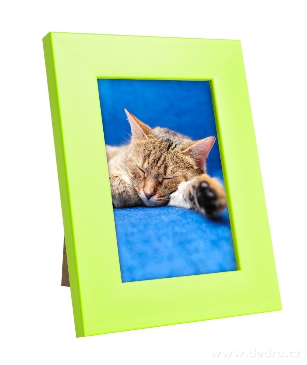 Dřevěný fotorámeček, hráškově zelený – náhled 4 | Grand Móda
