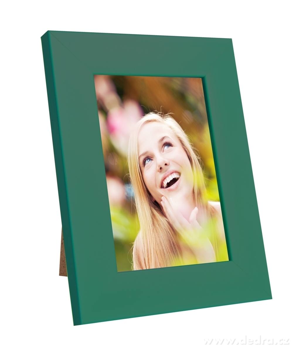 Dřevěný fotorámeček, tmavě zelený s patinou – náhled 3 | Grand Móda