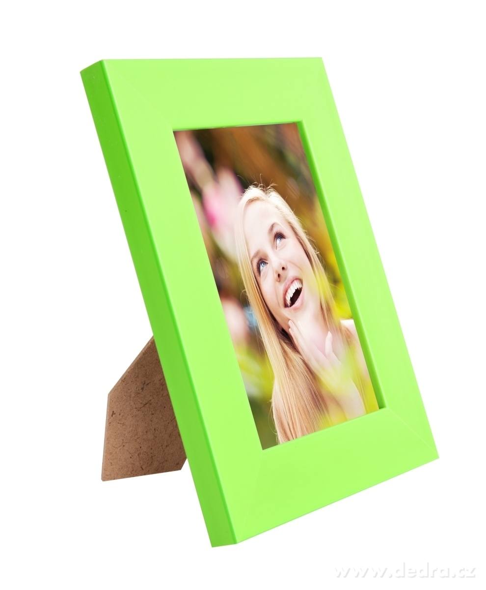 Dřevěný fotorámeček, hráškově zelený