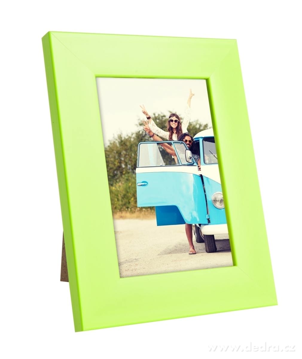 Dřevěný fotorámeček, hráškově zelený – náhled 4 | Grand Móda