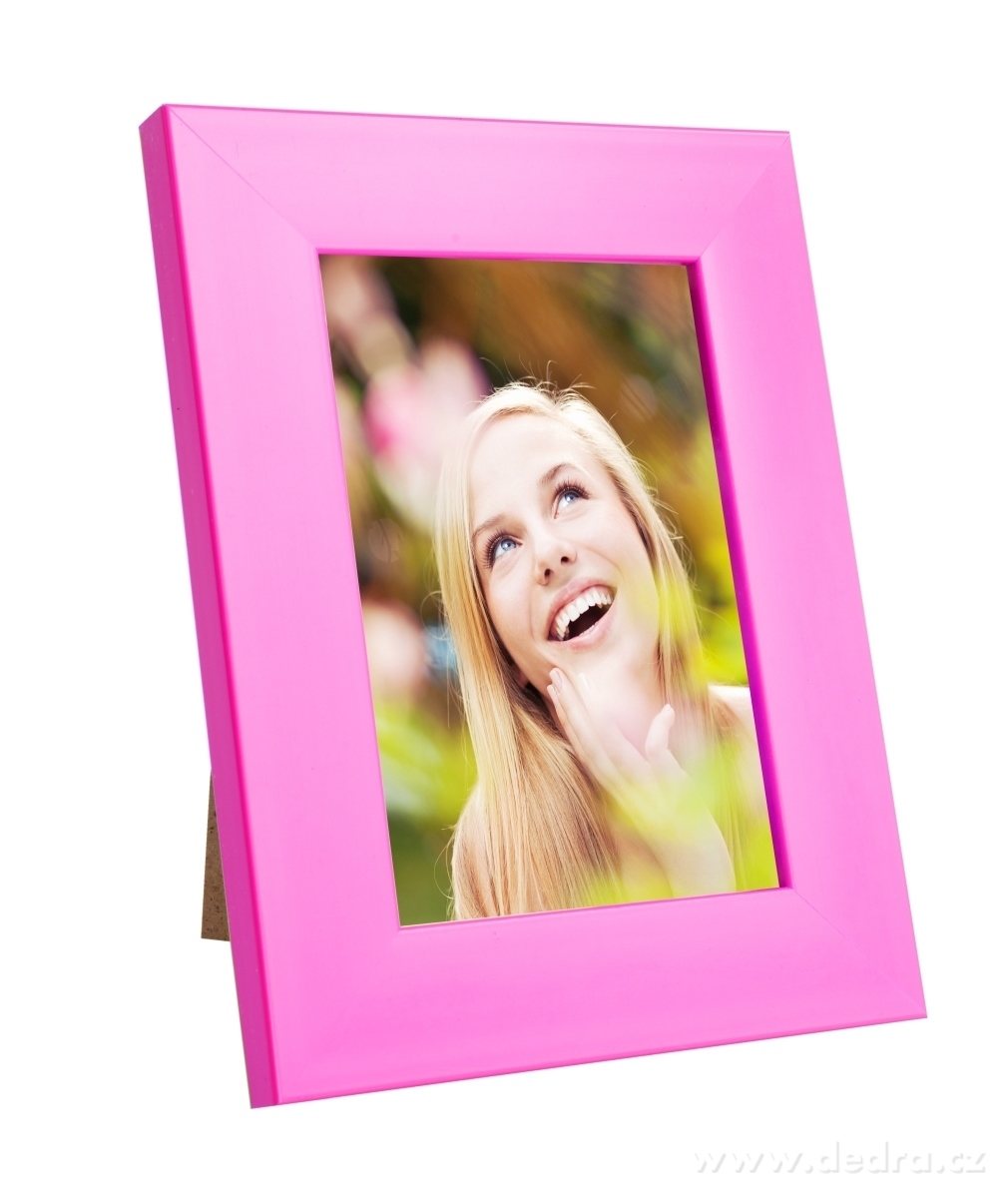 Dřevěný fotorámeček, fuchsiový – náhled 3 | Grand Móda