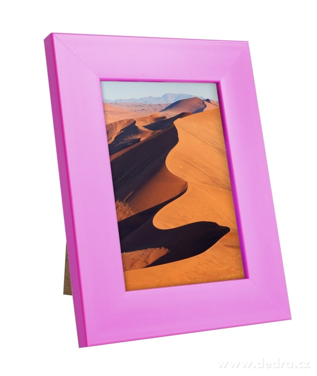 Dřevěný fotorámeček, fuchsiový – náhled 4 | Grand Móda