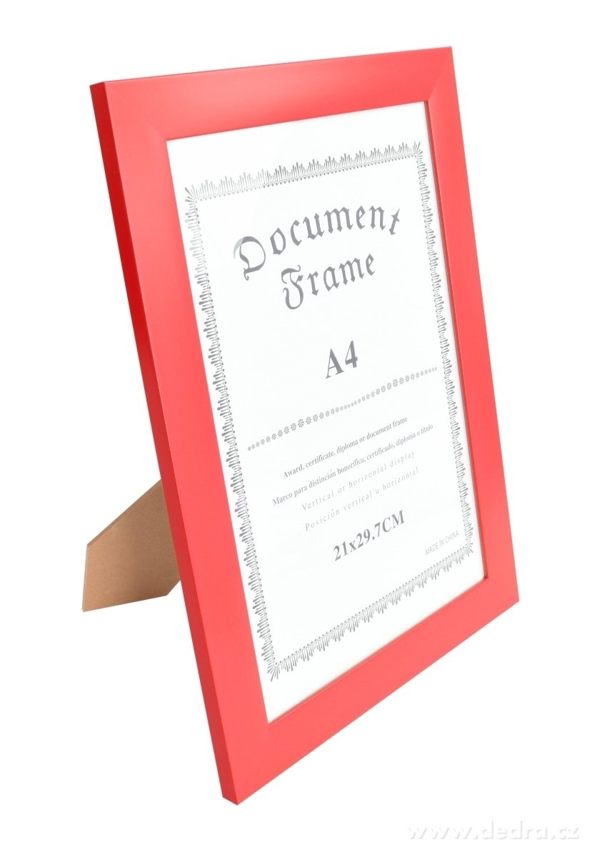 Dřevěný fotorámeček, červený | Fotorámečky | Grand Móda