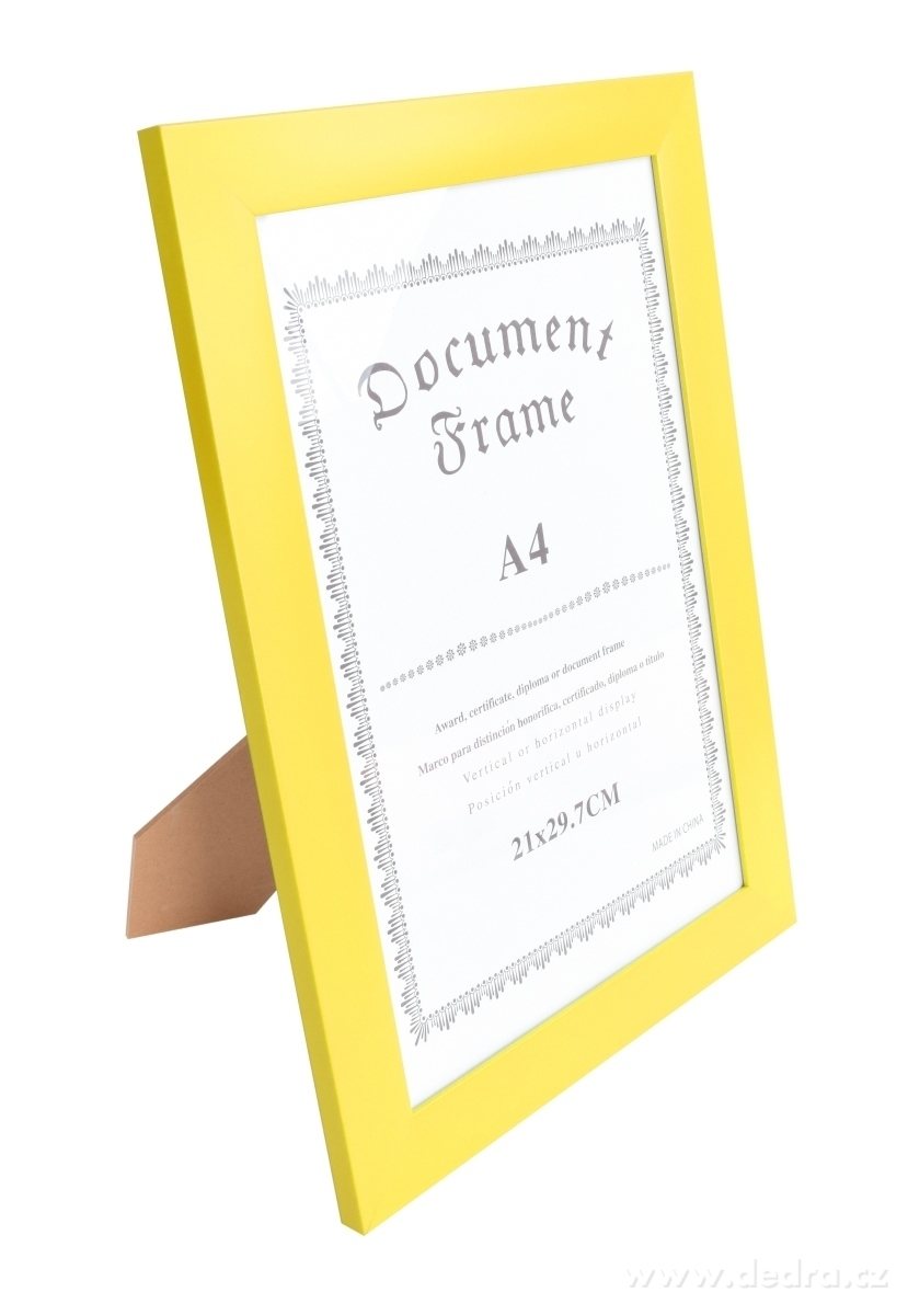 Dřevěný fotorámeček, žloutkový | Fotorámečky | Grand Móda