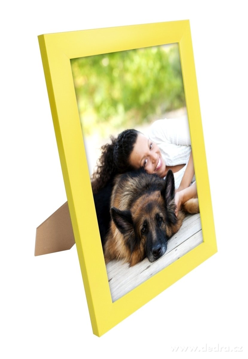 Dřevěný fotorámeček, žloutkový – náhled 2 | Grand Móda