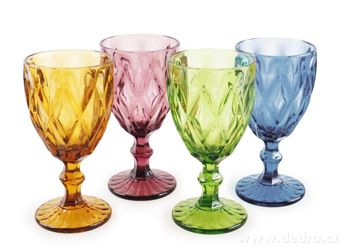 4 ks sada pohárů, v pestrých barvách – náhled 2 | Grand Móda