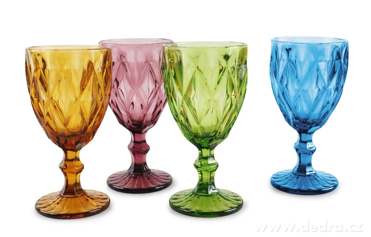 4 ks sada pohárů, v pestrých barvách – náhled 4 | Grand Móda