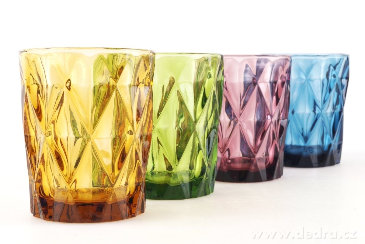 4 ks sada sklenic 270 ml, v pestrých barvách – náhled 2 | Grand Móda