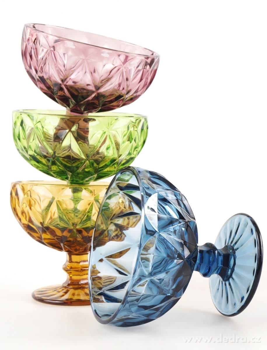 4 ks sada širokých pohárů, v pestrých barvách – náhled 3 | Grand Móda