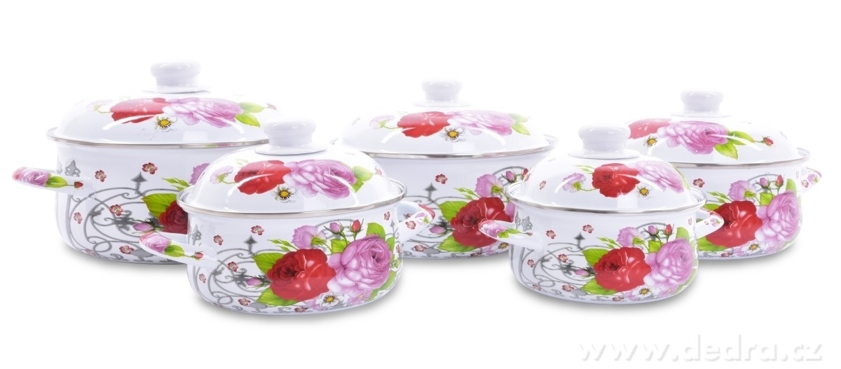 10 dílná sada, smaltovaných hrnců | Vaření ­čąś | Grand Móda